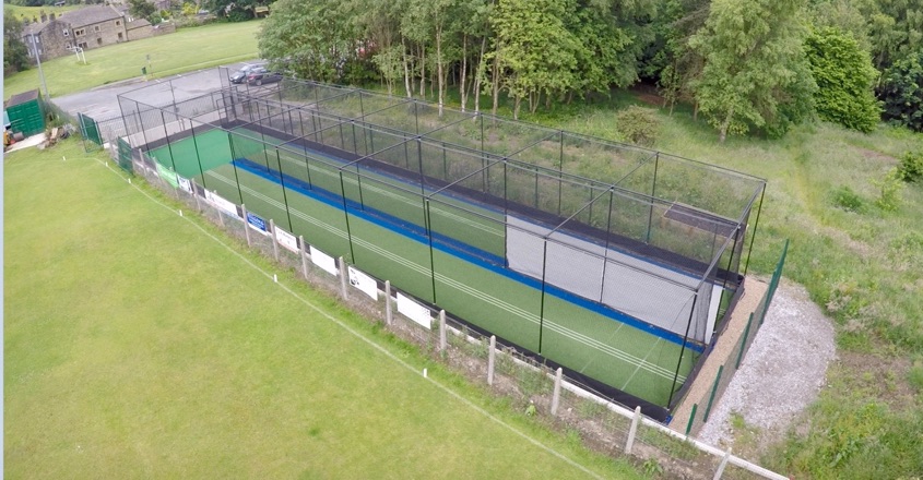 New non-turf practice nets at Oxenhope CC