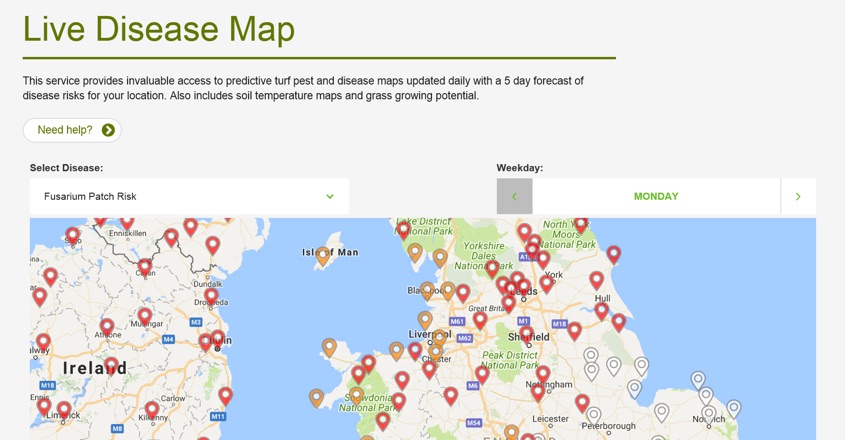 Live Maps forecast disease