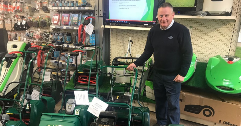 Allett is battery powered by The Mower Shop