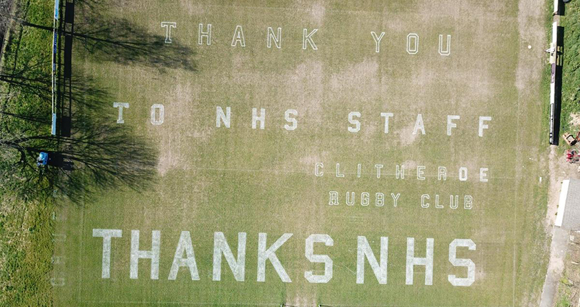 Clitheroe Rugby Club’s thank you to the NHS