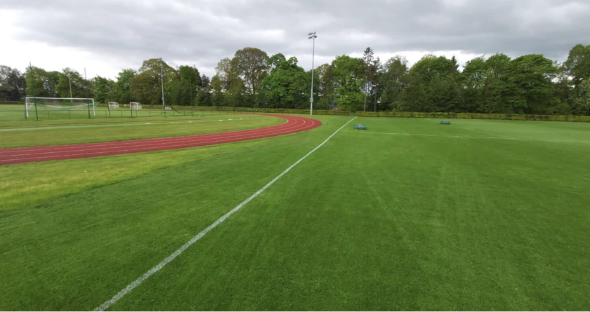 Working to improve turf health with commercial size robotic mowing