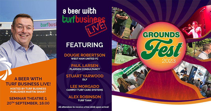 You’re invite for a beer with Turf Business live