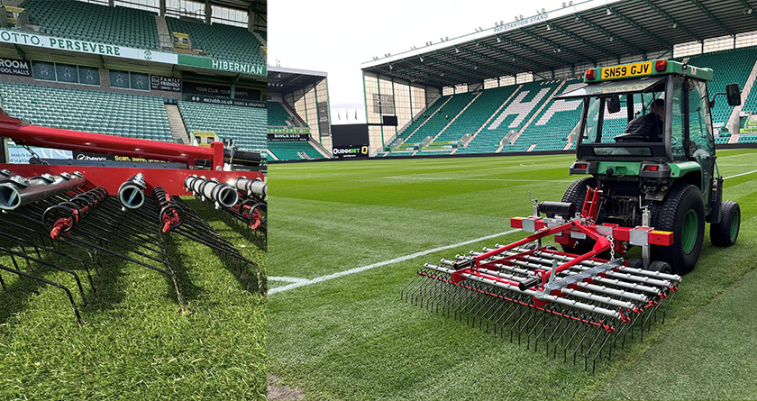 Redexim Verti-Rake invaluable for Hibernian Football Club